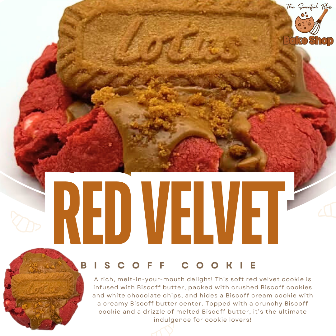 Red Velvet Biscoff Cookie