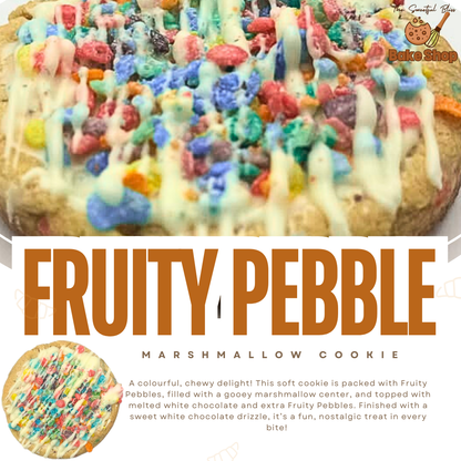 Fruity Pebble Marshmallow Cookie