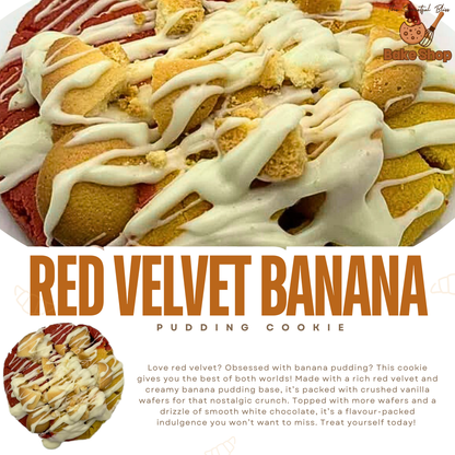 Red Velvet Bananna Pudding Cookie